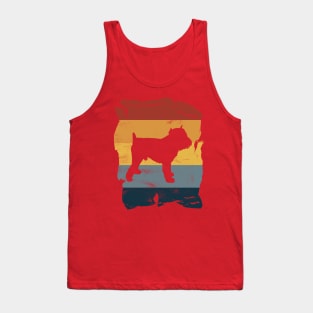 Brussels Griffon Distressed Vintage Retro Silhouette Tank Top